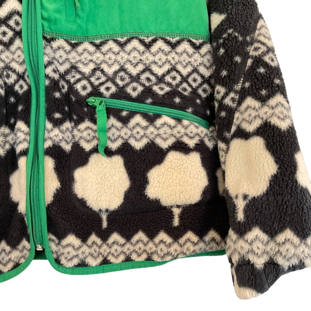 Urban Outfitters Stormi Jacket Women’s M Black/Green Animal Print Full Zip Up - Picture 6 of 13